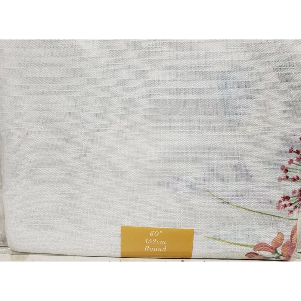 Textured Printed Fabric Tablecloth 60